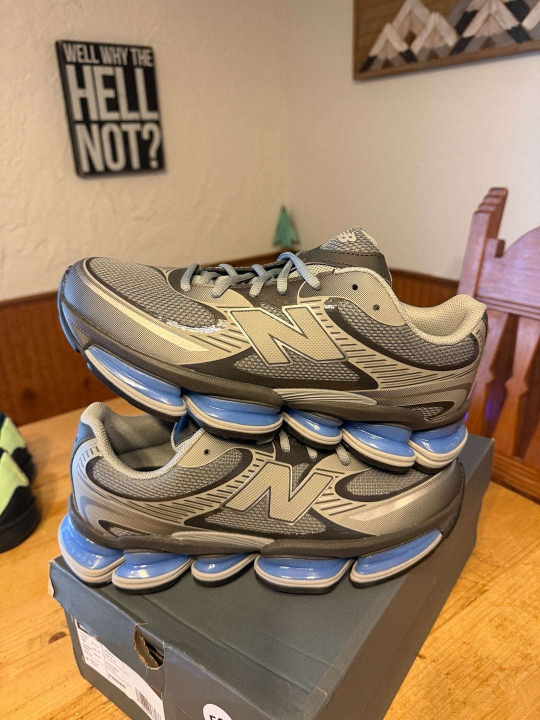 New Balance 2000 Size 10 Grey Blue Running Shoes 2