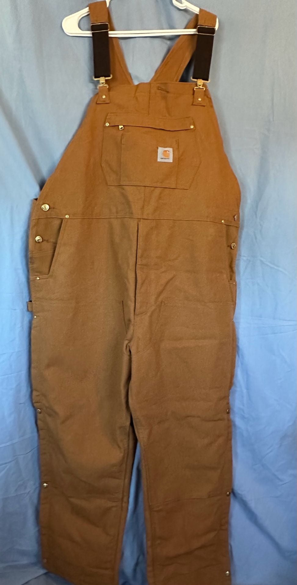 Carhartt Loose Fit Duck Insulated Bib Overalls Size 2XL Brown 2