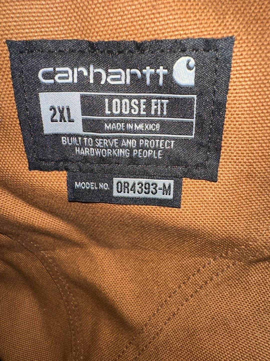Carhartt Loose Fit Duck Insulated Bib Overalls Size 2XL Brown 3