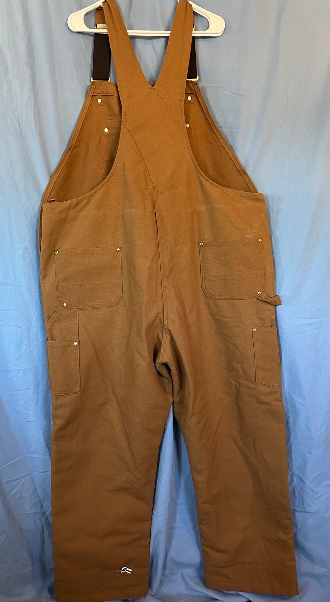 Carhartt Loose Fit Duck Insulated Bib Overalls Size 2XL Brown 6