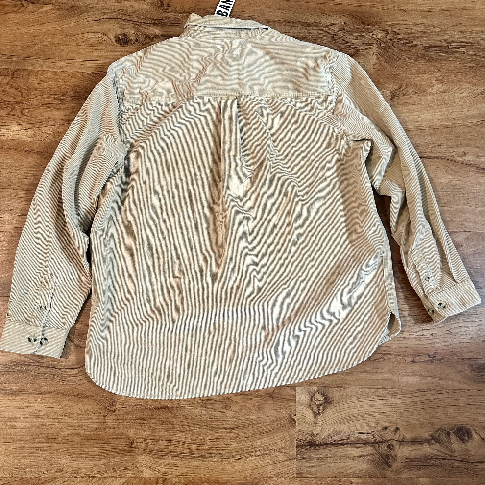 Urban Outfitters Corduroy Button-Up Shirt Size XL Khaki 8