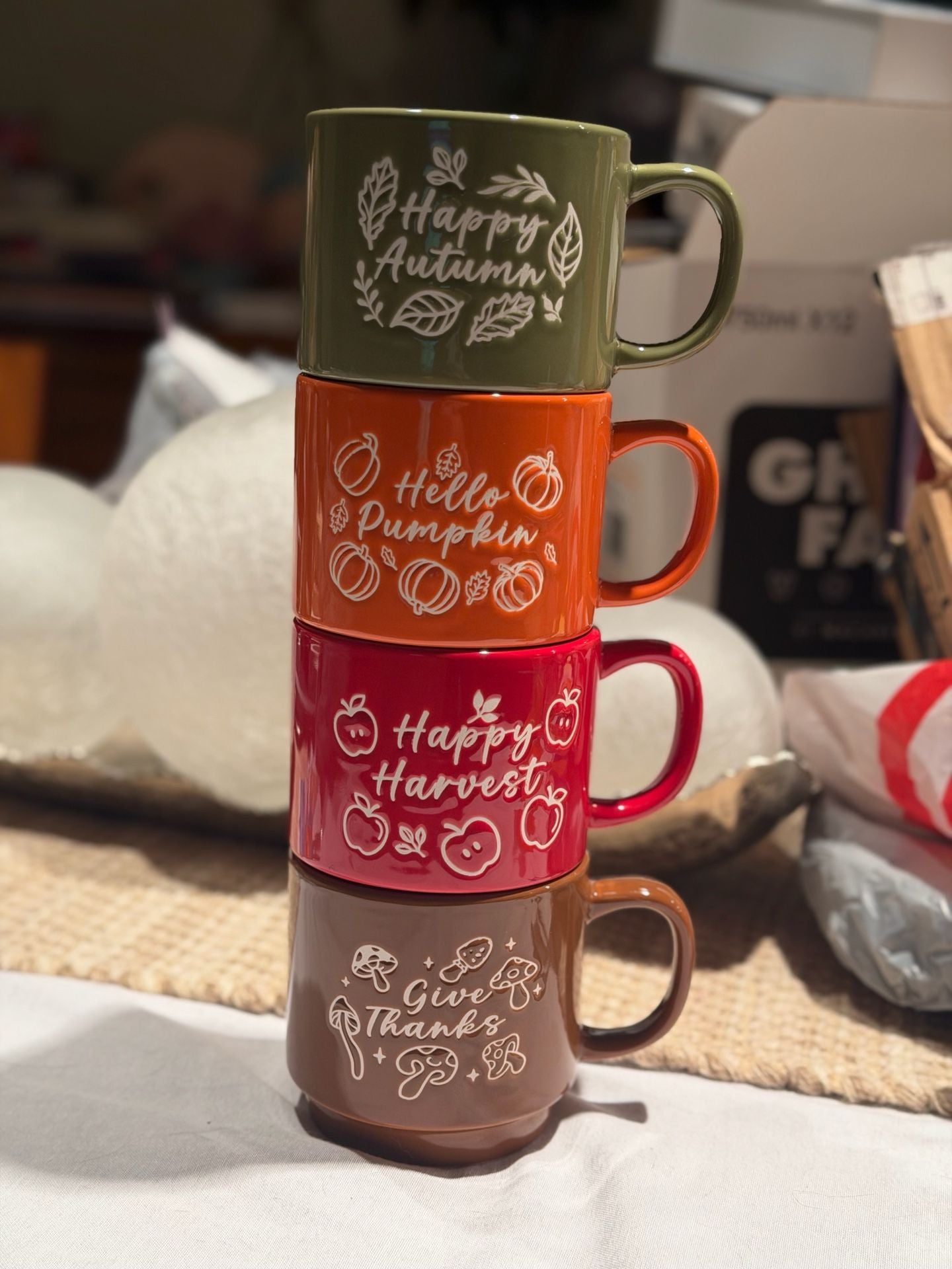 Stacking Fall Mug Set of 4 1