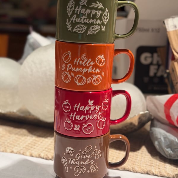 Stacking Fall Mug Set of 4