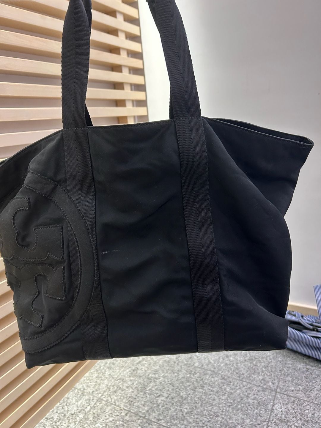 Tory Burch Black Nylon Logo Tote Bag 2