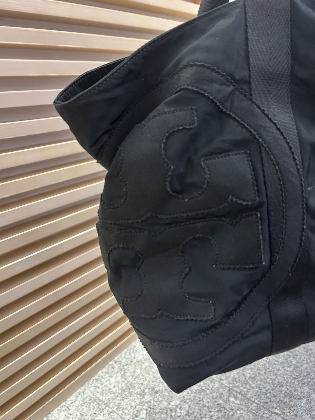 Tory Burch Black Nylon Logo Tote Bag 3