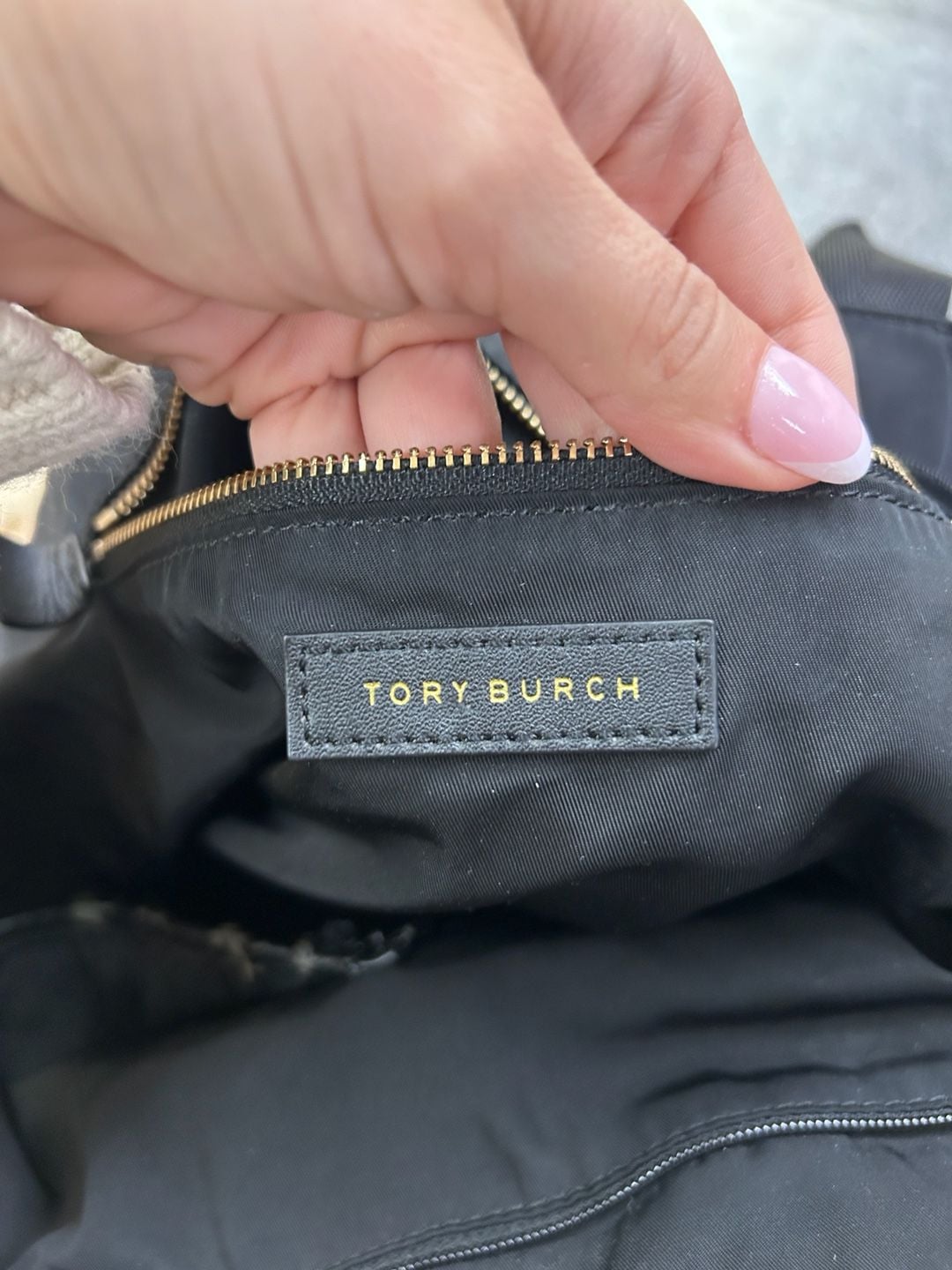 Tory Burch Black Nylon Logo Tote Bag 6