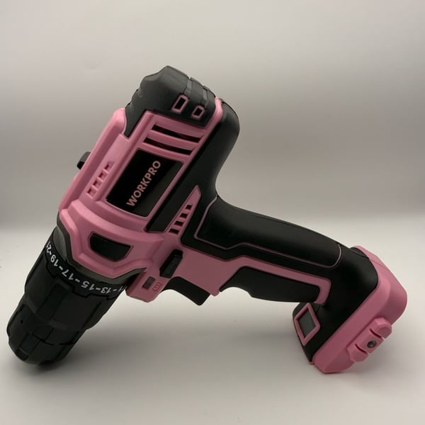 Workpro 20V Cordless Drill Driver Pink with Storage Bag
