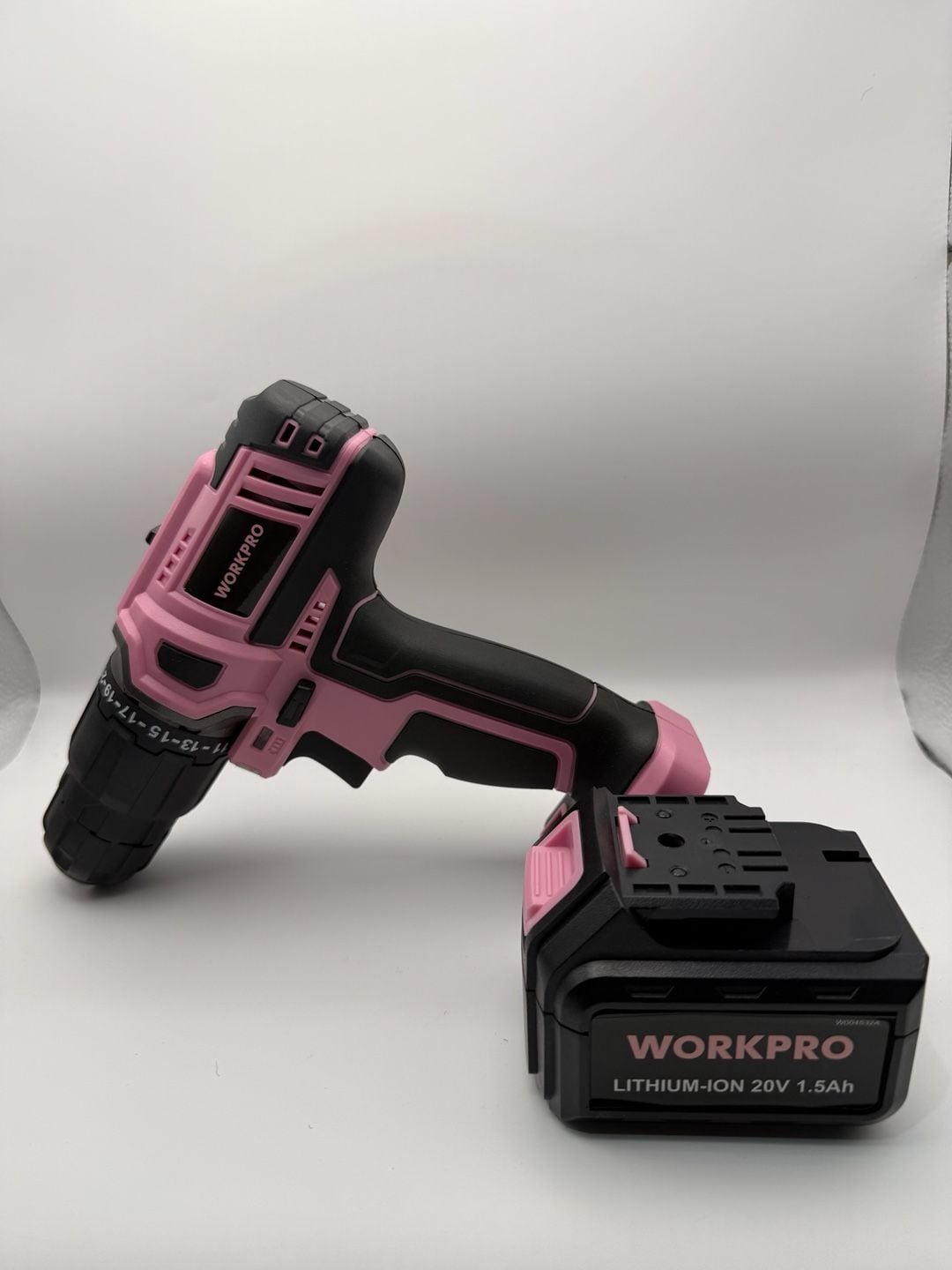 Workpro 20V Cordless Drill Driver Pink with Storage Bag 4