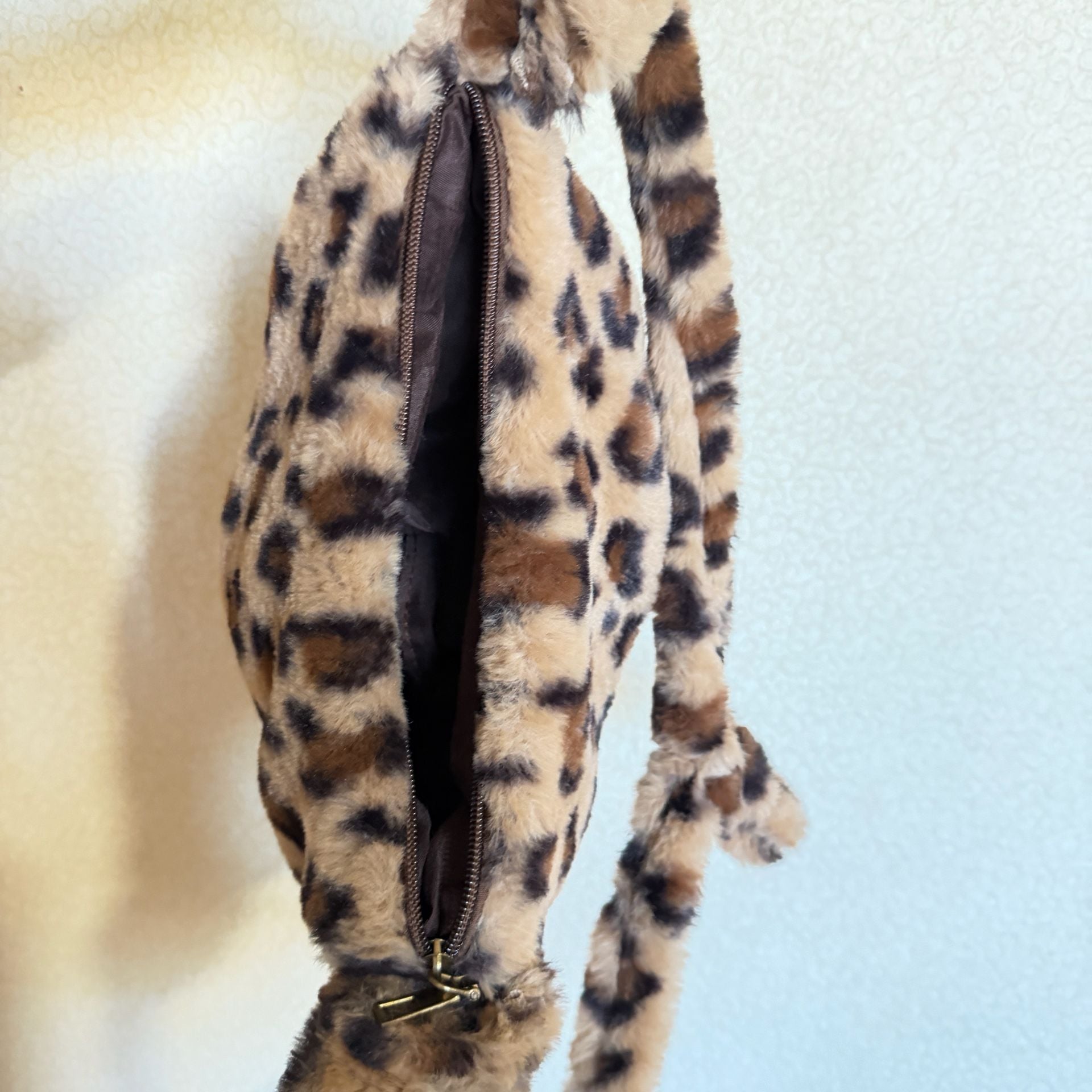 Leopard Print Faux Fur Crossbody Shoulder Bag 4
