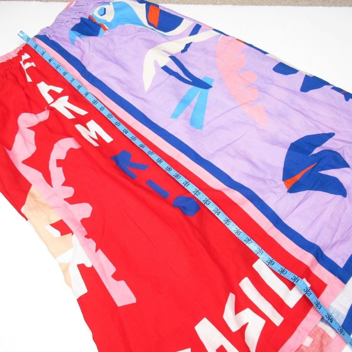 Farm Rio Brasil Bahia Scarves Linen Midi Skirt Multi Colorful 11