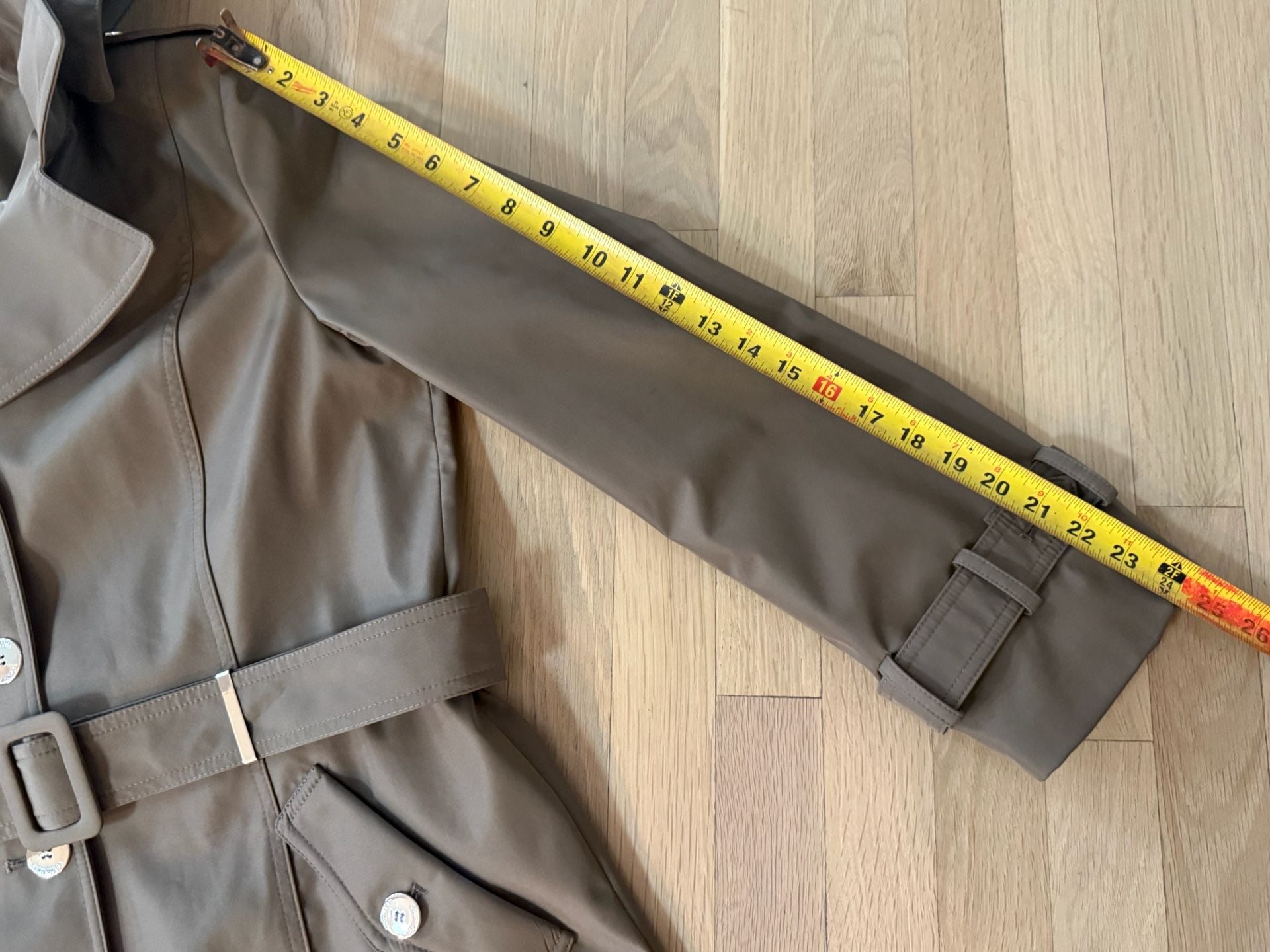 Calvin Klein Womens Mocha Brown Belted Trench Coat 8