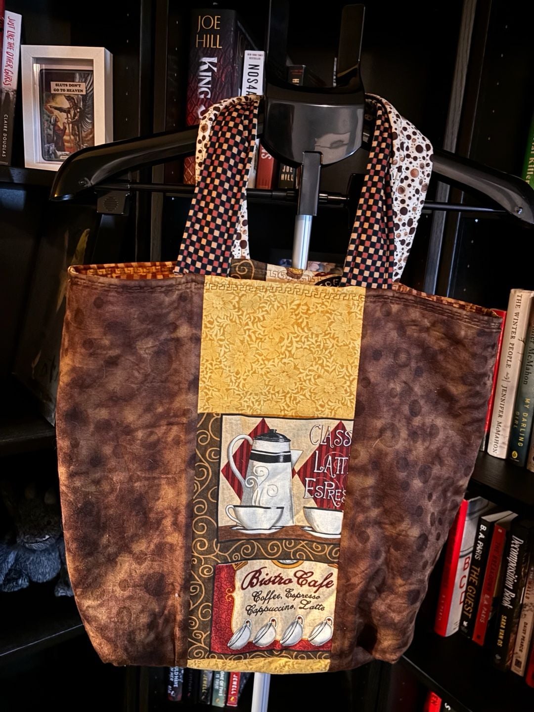 Cozy café reversible patchwork tote 2