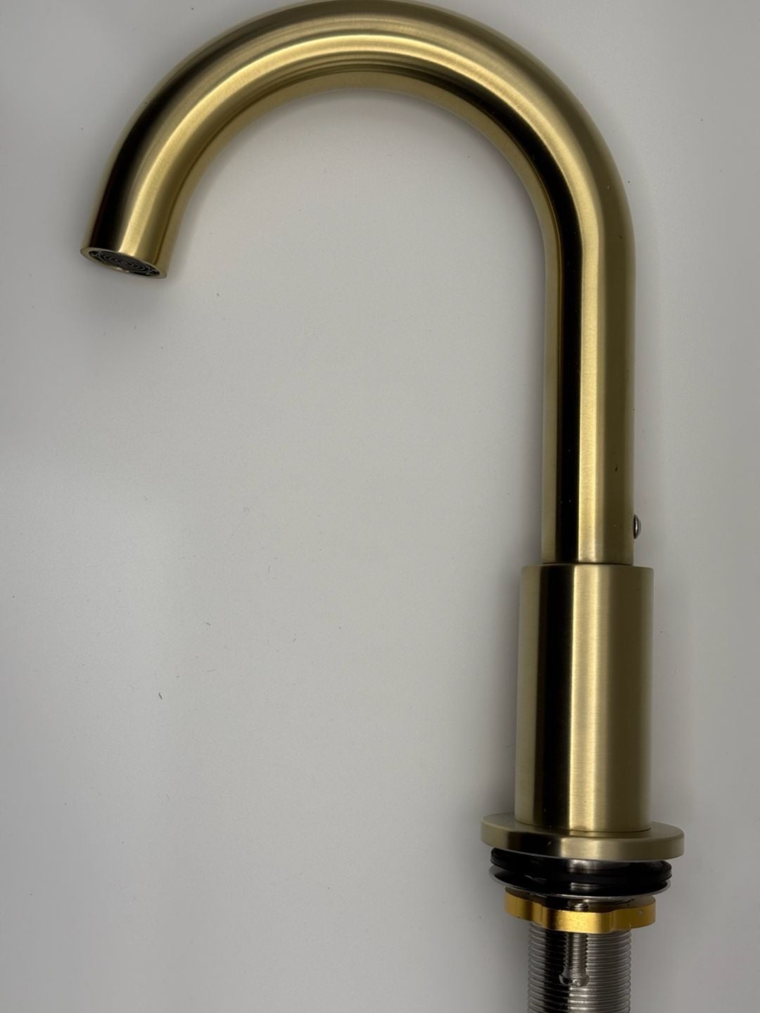 Brushed Gold Widespread Bathroom Faucet 3-Hole Sink Mixer Tap 2