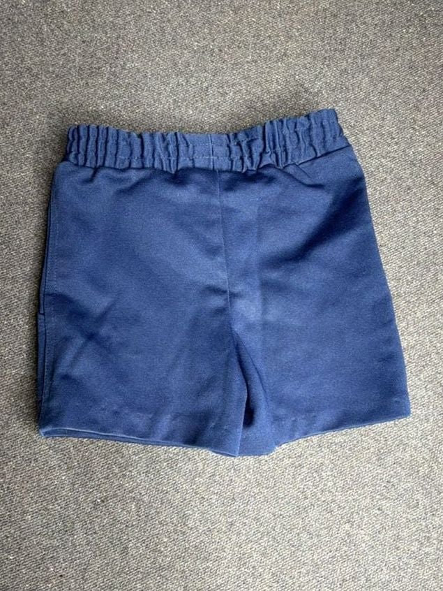 Vintage Navy Blue Pocket Shorts 5