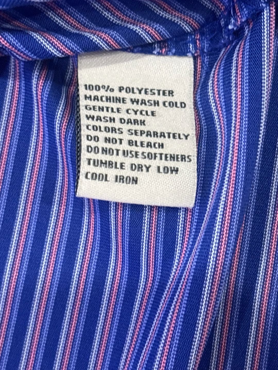 Donald Ross Polo Shirt Size L Blue Multi-Stripe Performance Golf 7