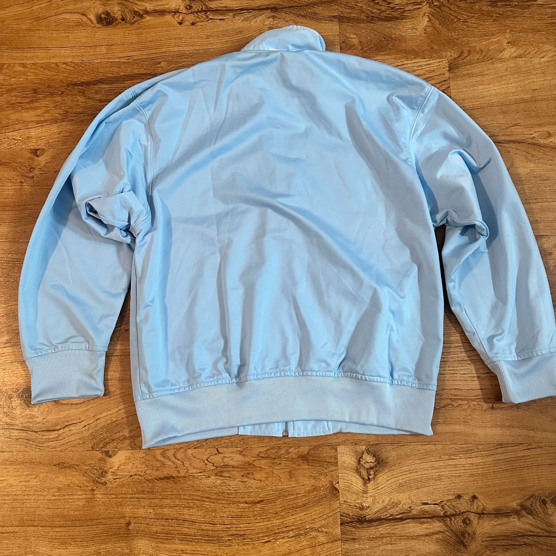 BHPC Track Jacket Size Large Light Blue Striped Full Zip 6