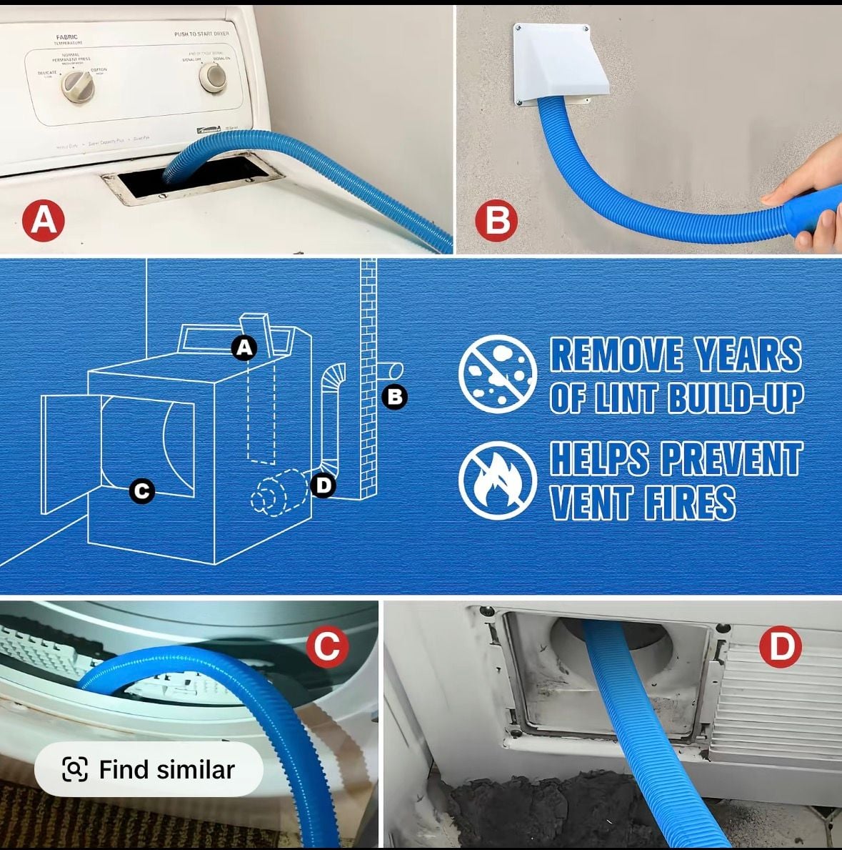 Sealegend Dryer Vent Cleaner Kit Vacuum Hose Attachment 4