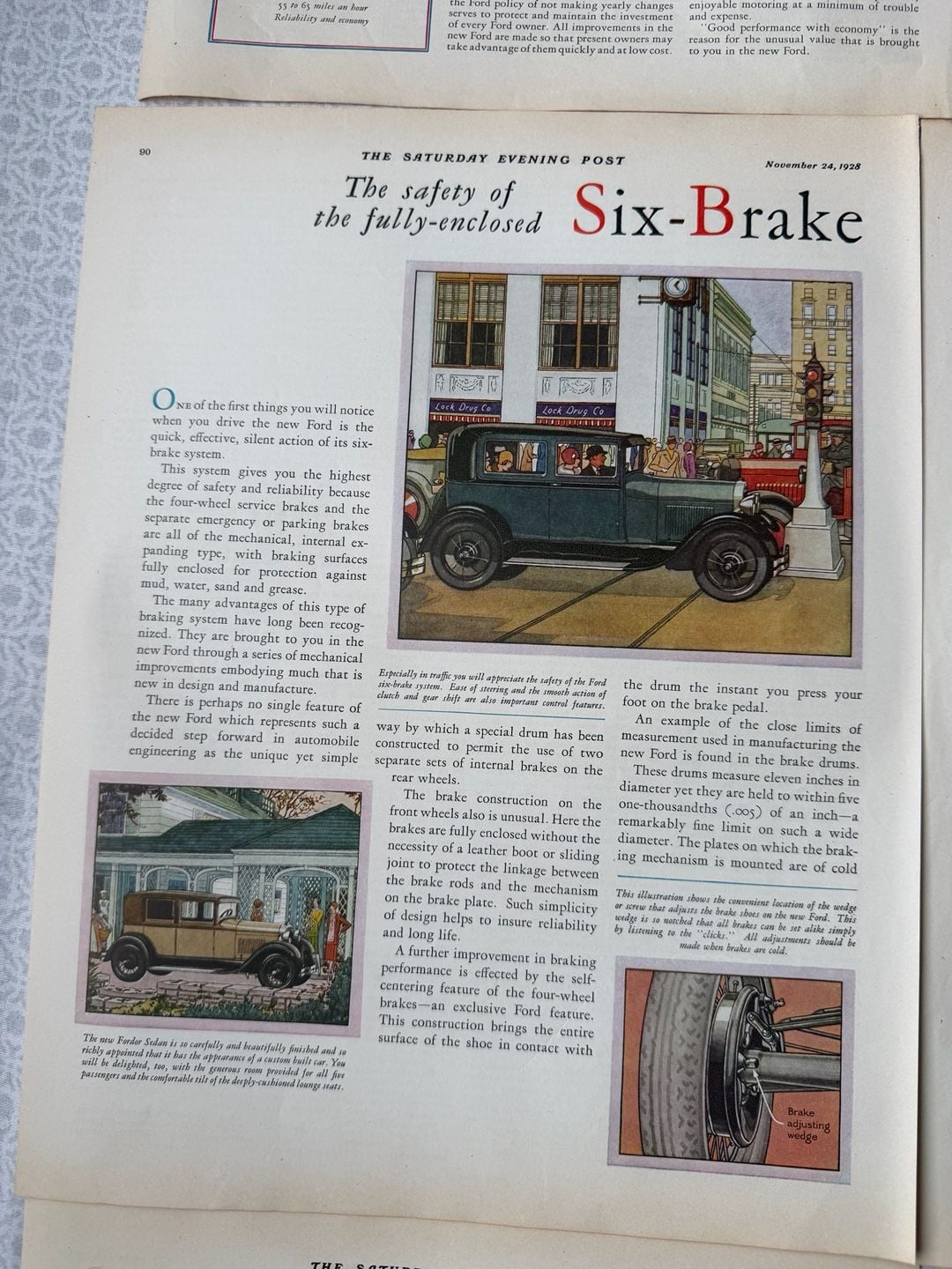 Vintage 1928 1929 Ford Model A Magazine Print Ad Lot 11 Pieces Car Art Decor  8