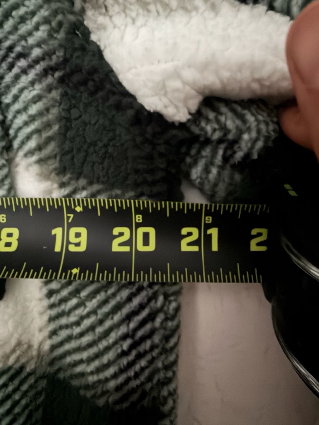 Como Blu Plaid Sherpa Shacket Green White 5