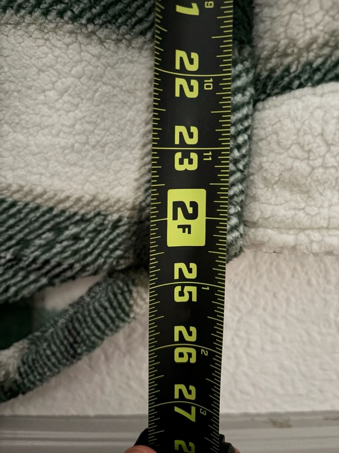 Como Blu Plaid Sherpa Shacket Green White 6