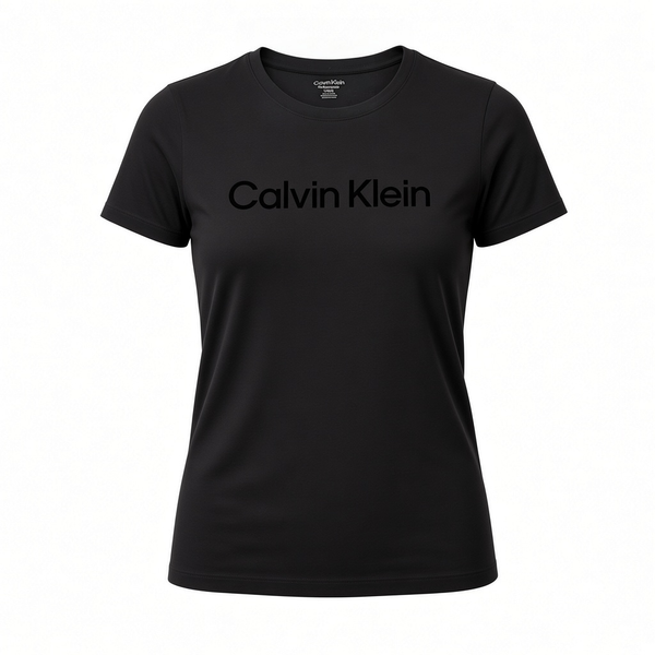 Calvin Klein Performance Logo T-Shirt Size L Black Short Sleeve Crewneck