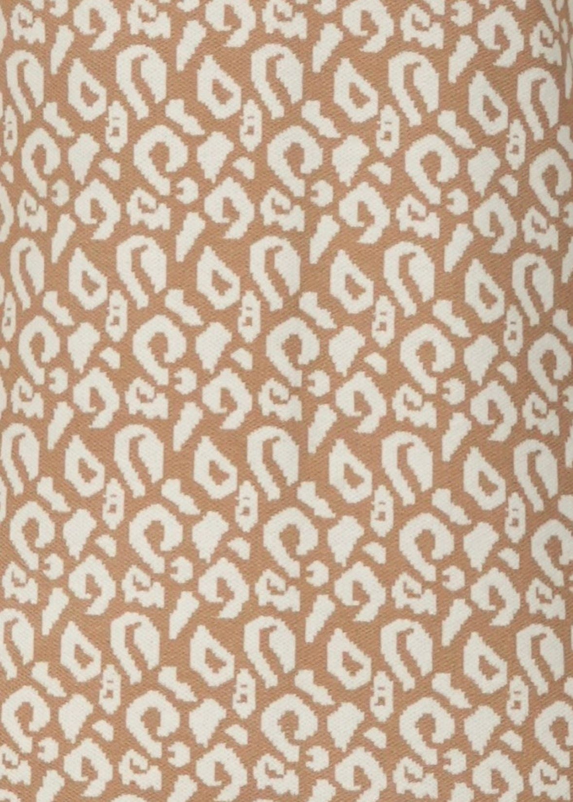 Banana Republic Print Sweater Dress Size L Tan Ivory Long Sleeve 6