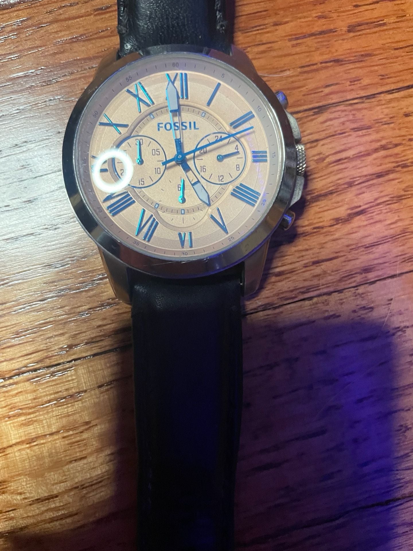 Fossil Grant Chronograph Watch FS4989 Black Leather 3