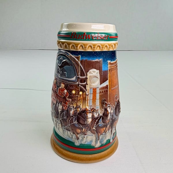 Budweiser Home For The Holidays 1997 Holiday Beer Stein CS313