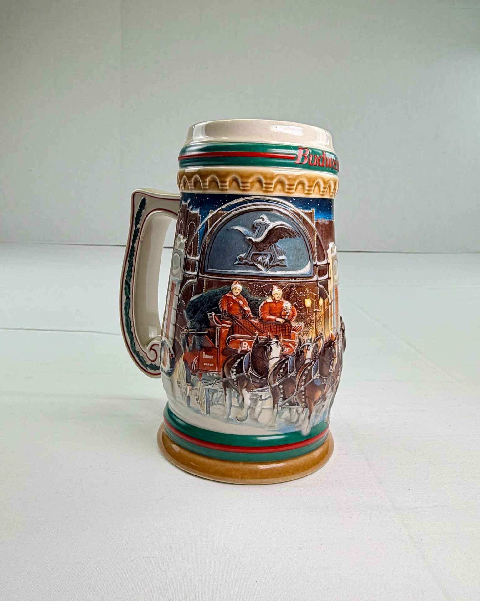 Budweiser Home For The Holidays 1997 Holiday Beer Stein CS313 9
