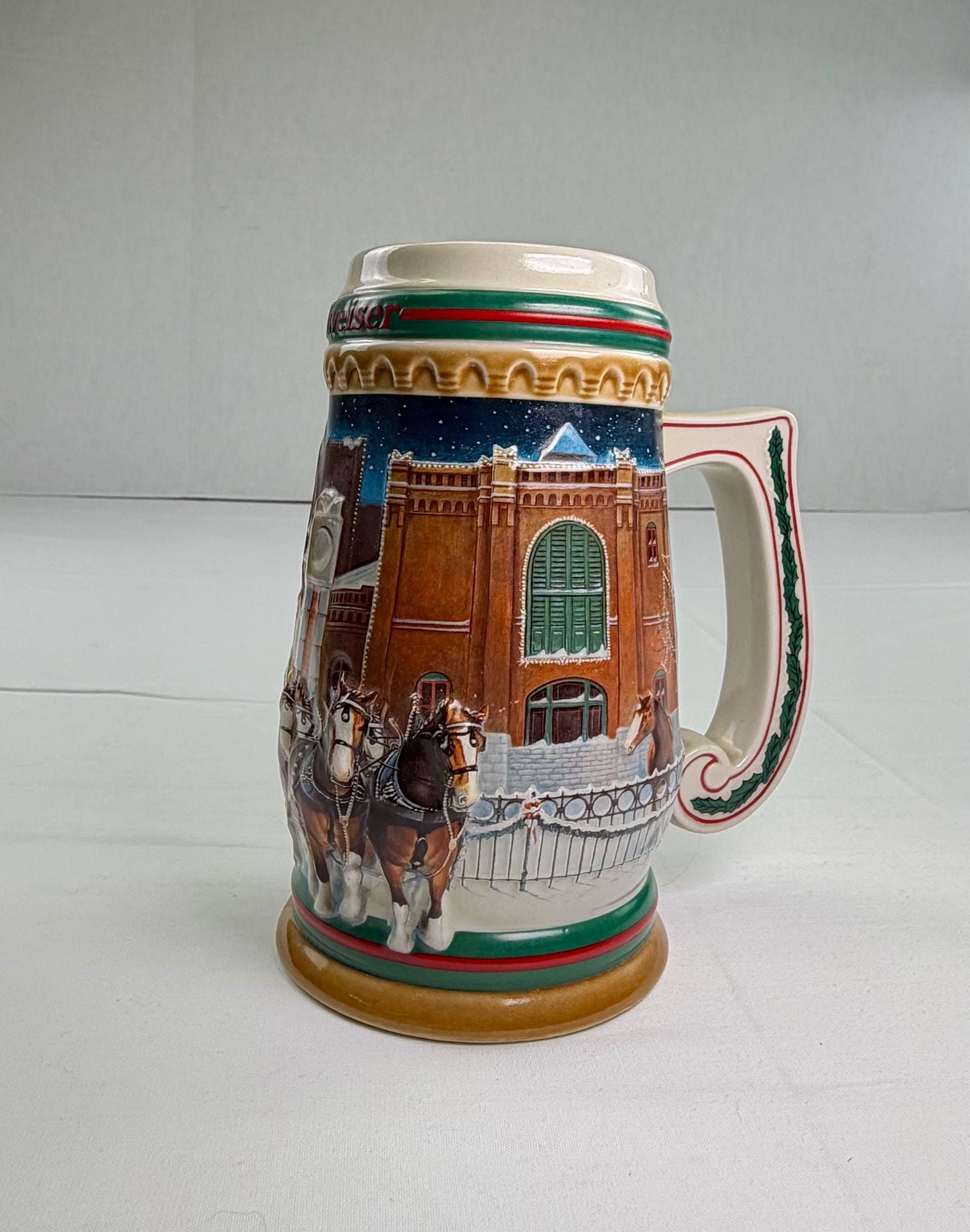 Budweiser Home For The Holidays 1997 Holiday Beer Stein CS313 10