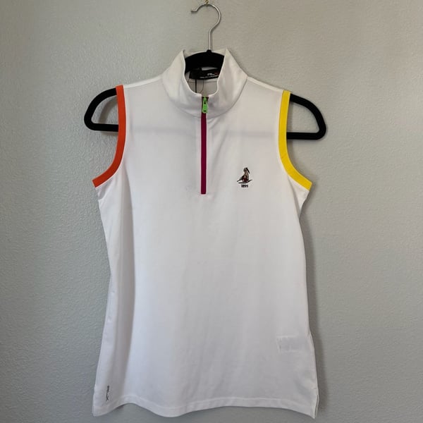 RLX Ralph Lauren Tri-Colored Wh Women Golf 1/4 Zip 