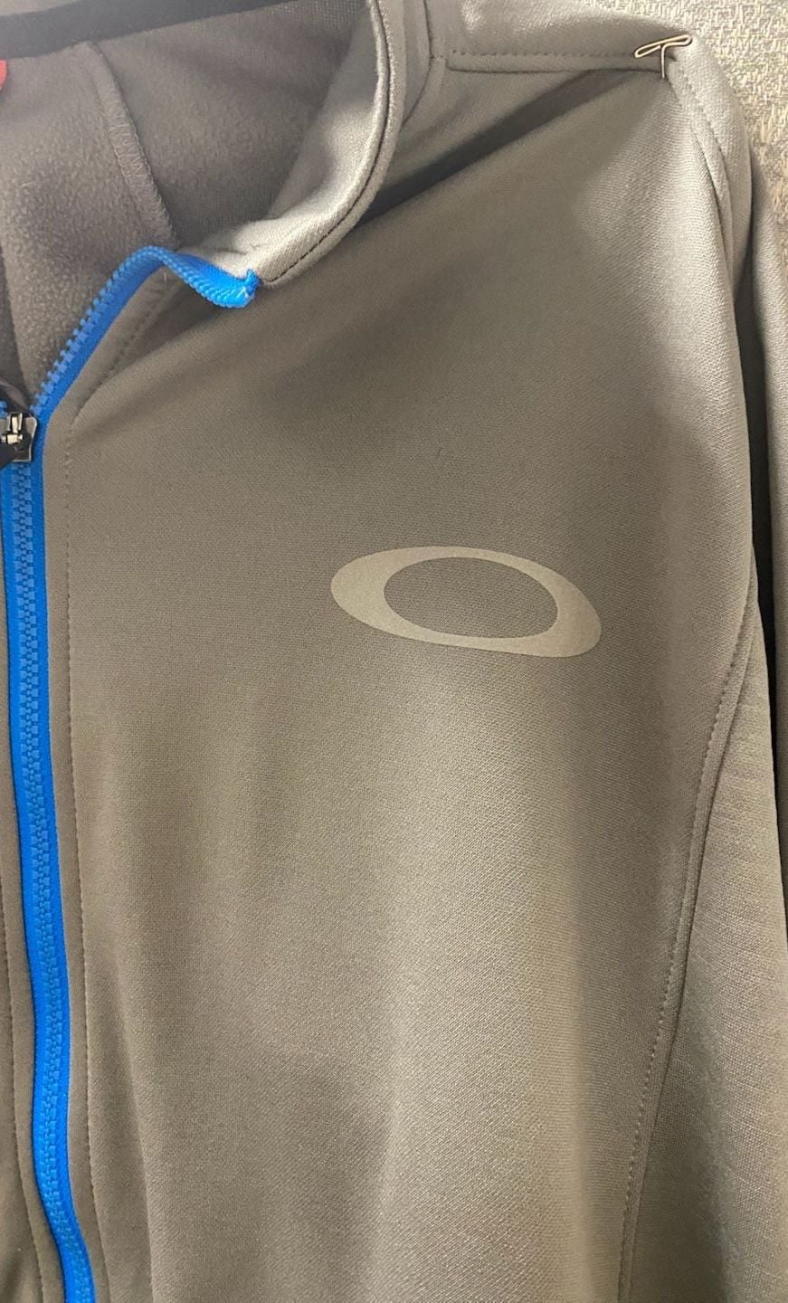 Oakley Full Zip Light Grey Hoodie Size XL 3