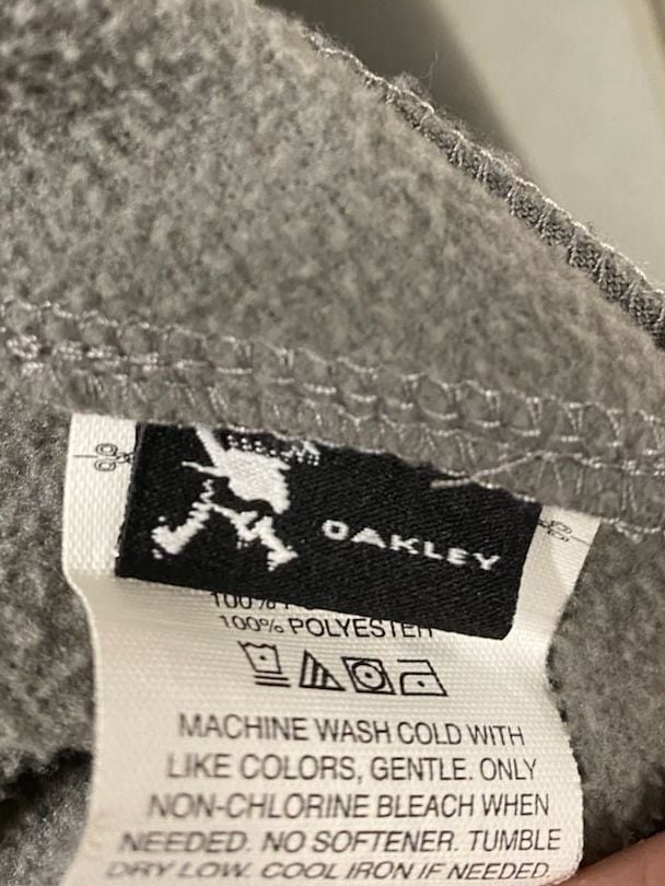 Oakley Full Zip Light Grey Hoodie Size XL 6