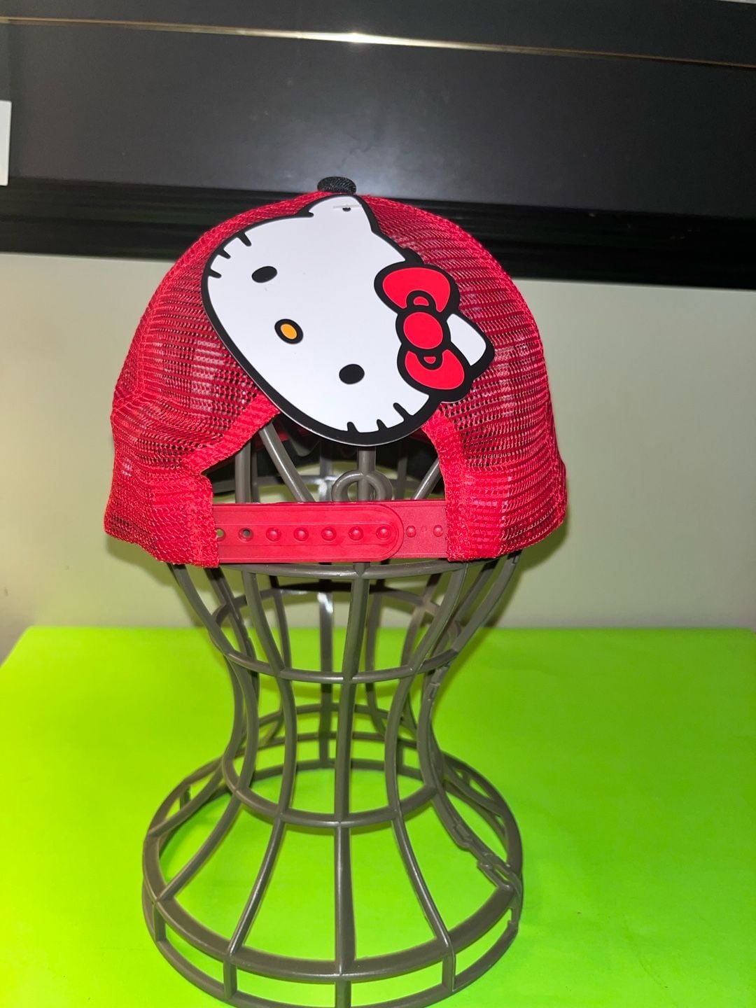 Sanrio Hello Kitty Shimmery Trucker Hat Red Snapback 6