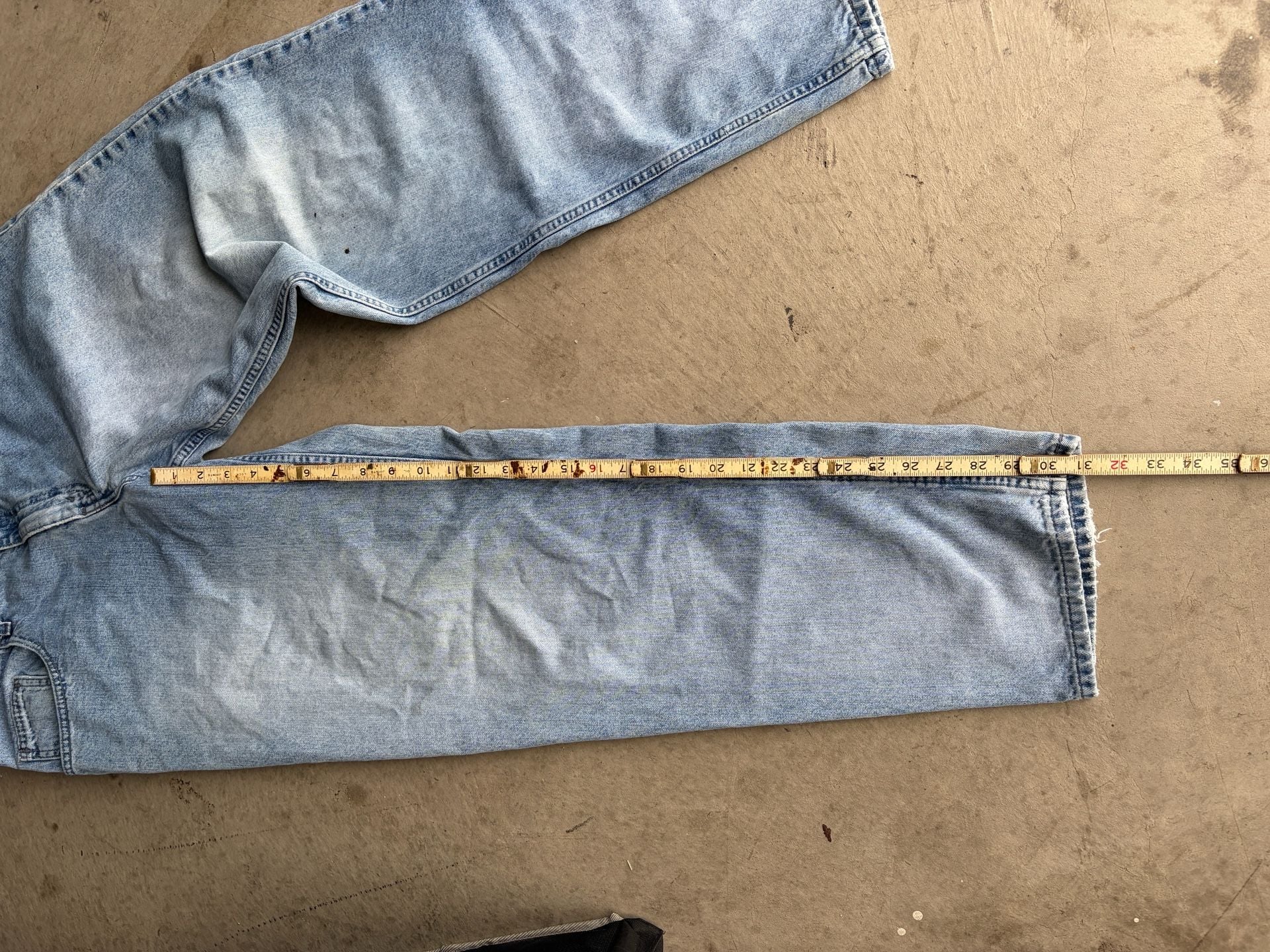 Levi's Silvertab Baggy Fit Jeans Size 32x34 Light Wash Denim 7