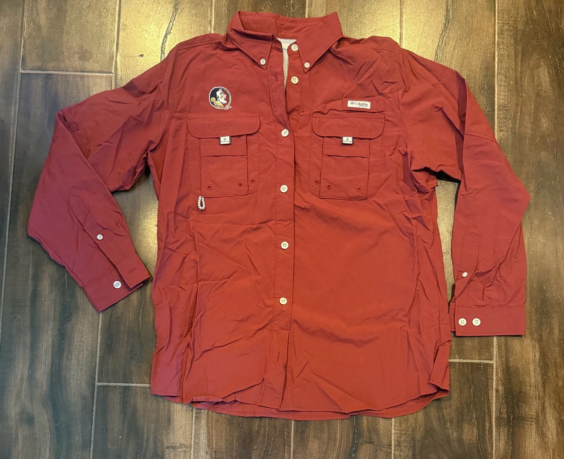 Columbia PFG Bahama Long-Sleeve Florida State Shirt Red 2