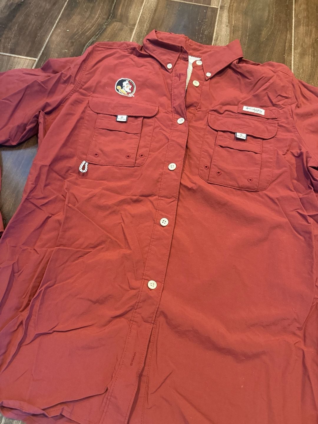 Columbia PFG Bahama Long-Sleeve Florida State Shirt Red 3