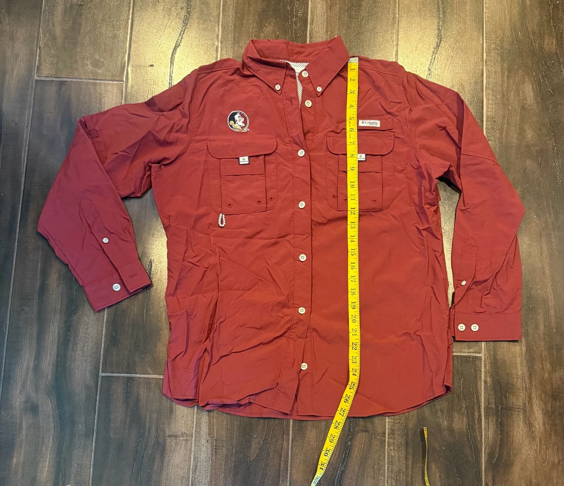 Columbia PFG Bahama Long-Sleeve Florida State Shirt Red 6