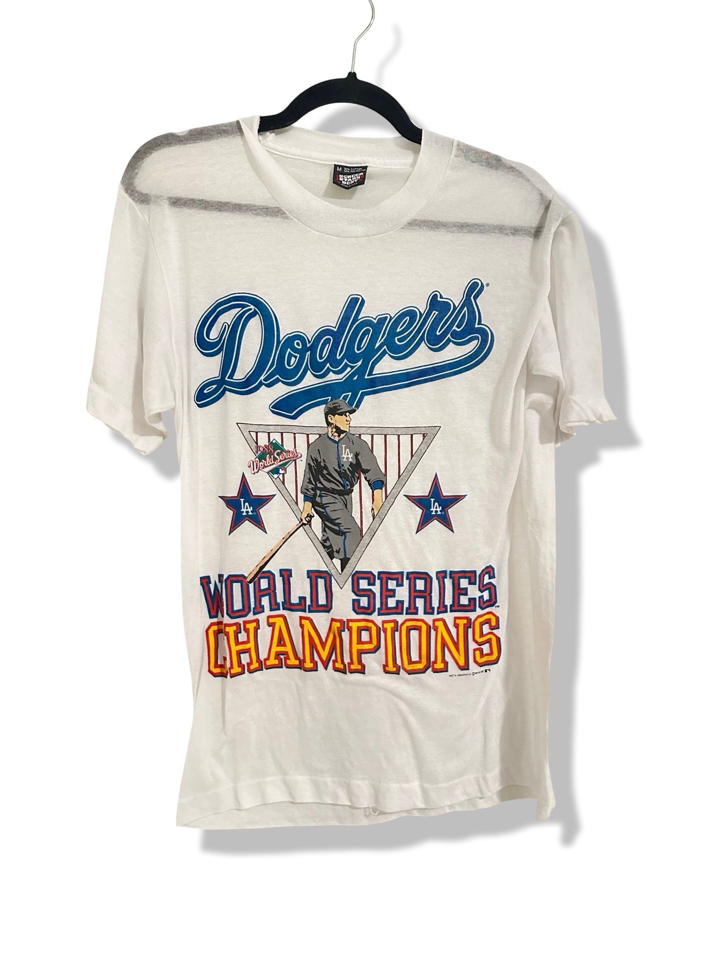 Screen Stars Los Angeles Dodgers T-Shirt Size M 1988 World Series Champs 1