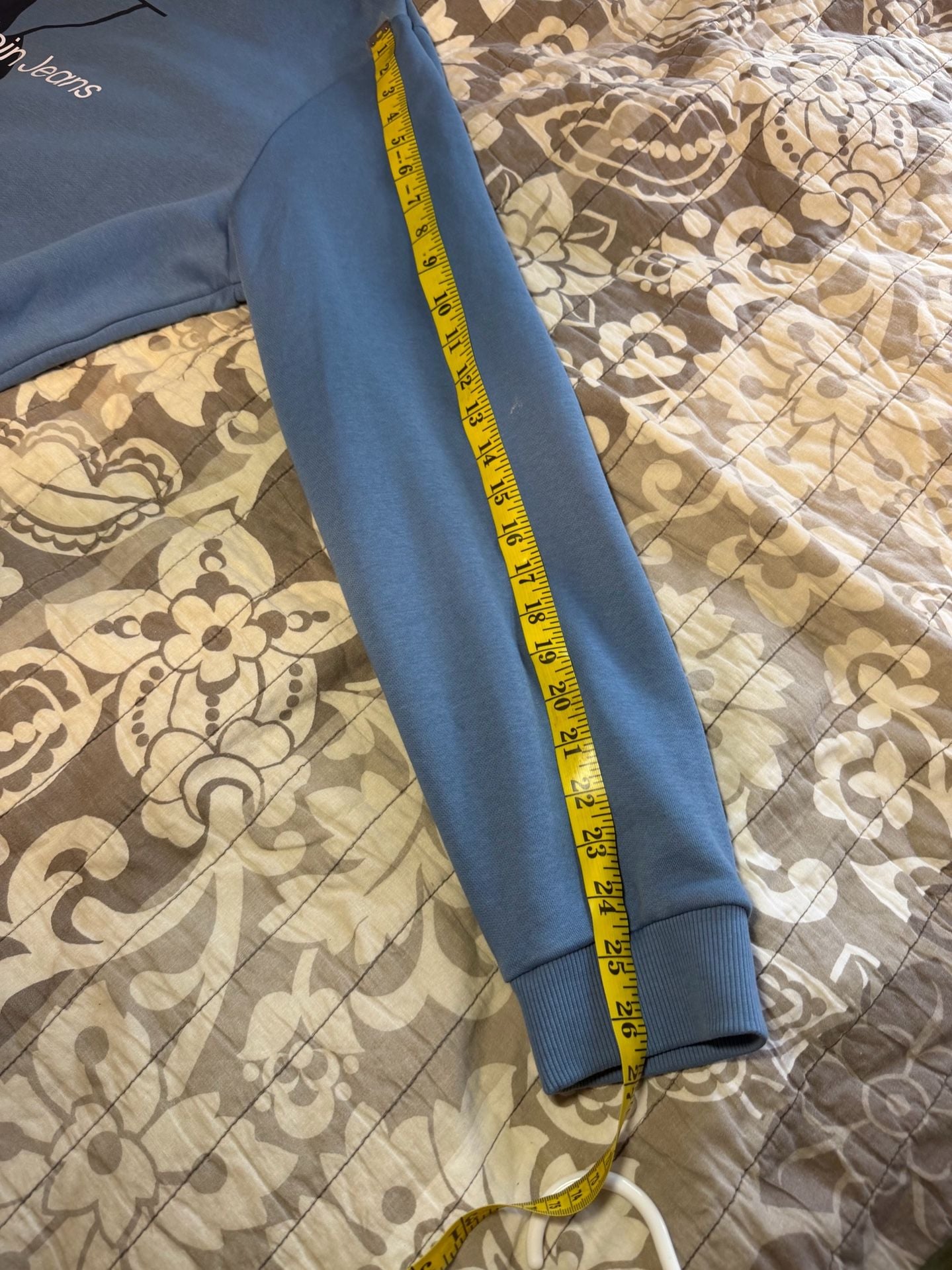Calvin Klein Jeans Monogram Hoodie Blue Coast 6