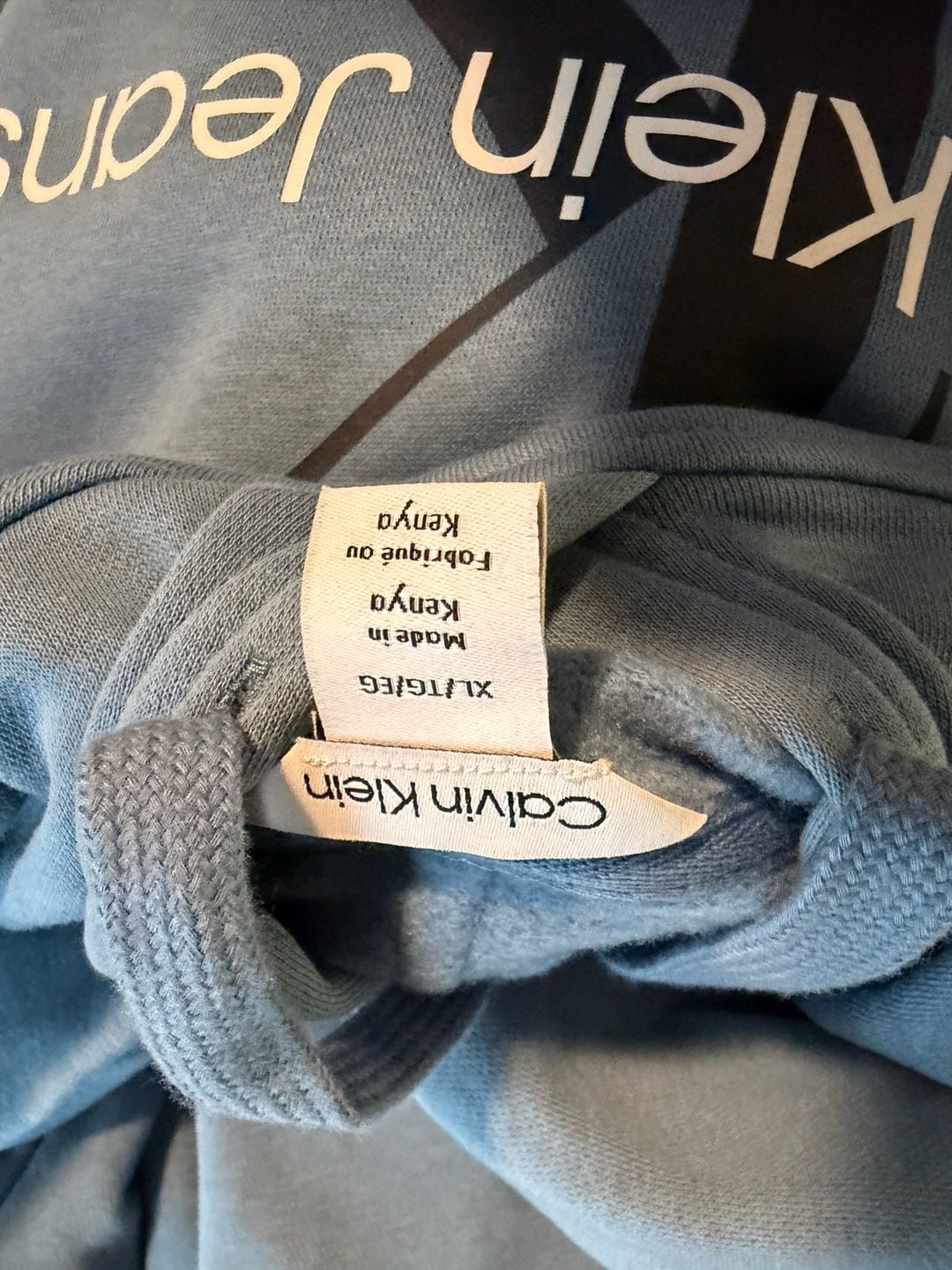 Calvin Klein Jeans Monogram Hoodie Blue Coast 8
