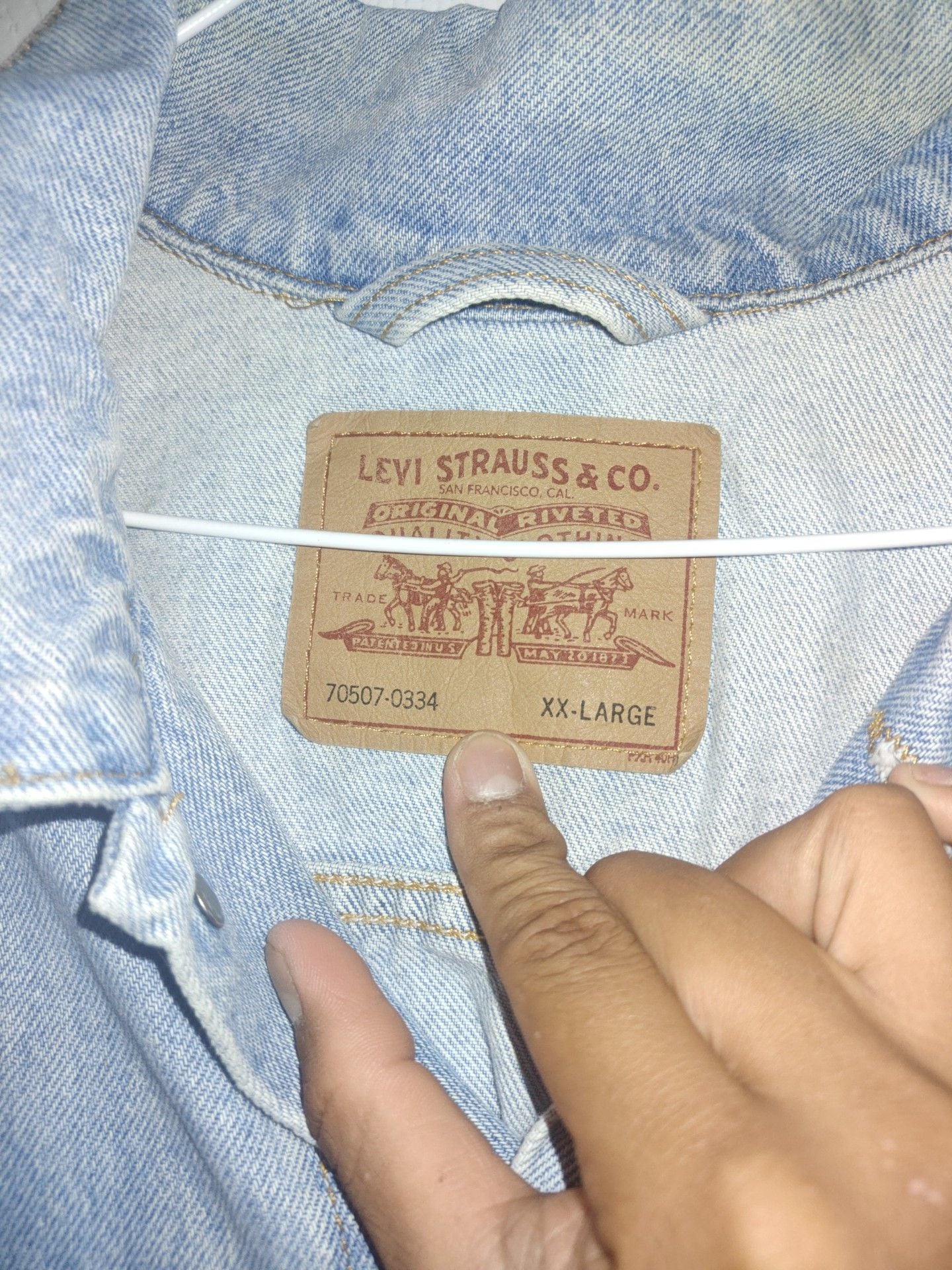 Levi's 70507-0334 Denim Jacket XX-Large Light Wash 2