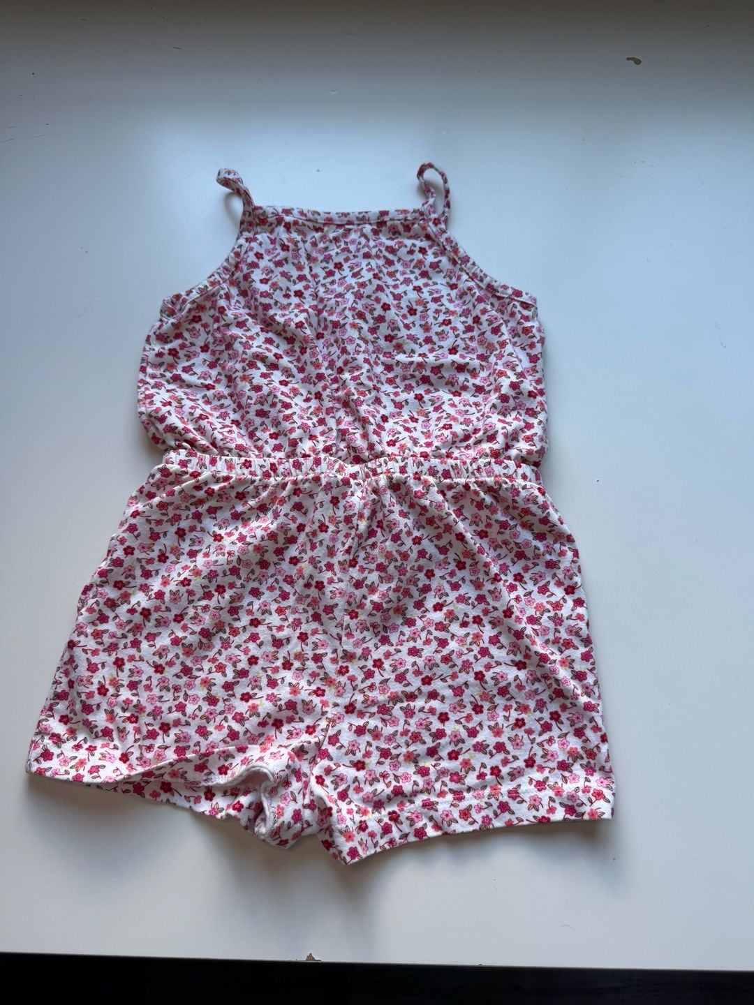 Wonder Nation Romper Size 5T Red Floral Print 4