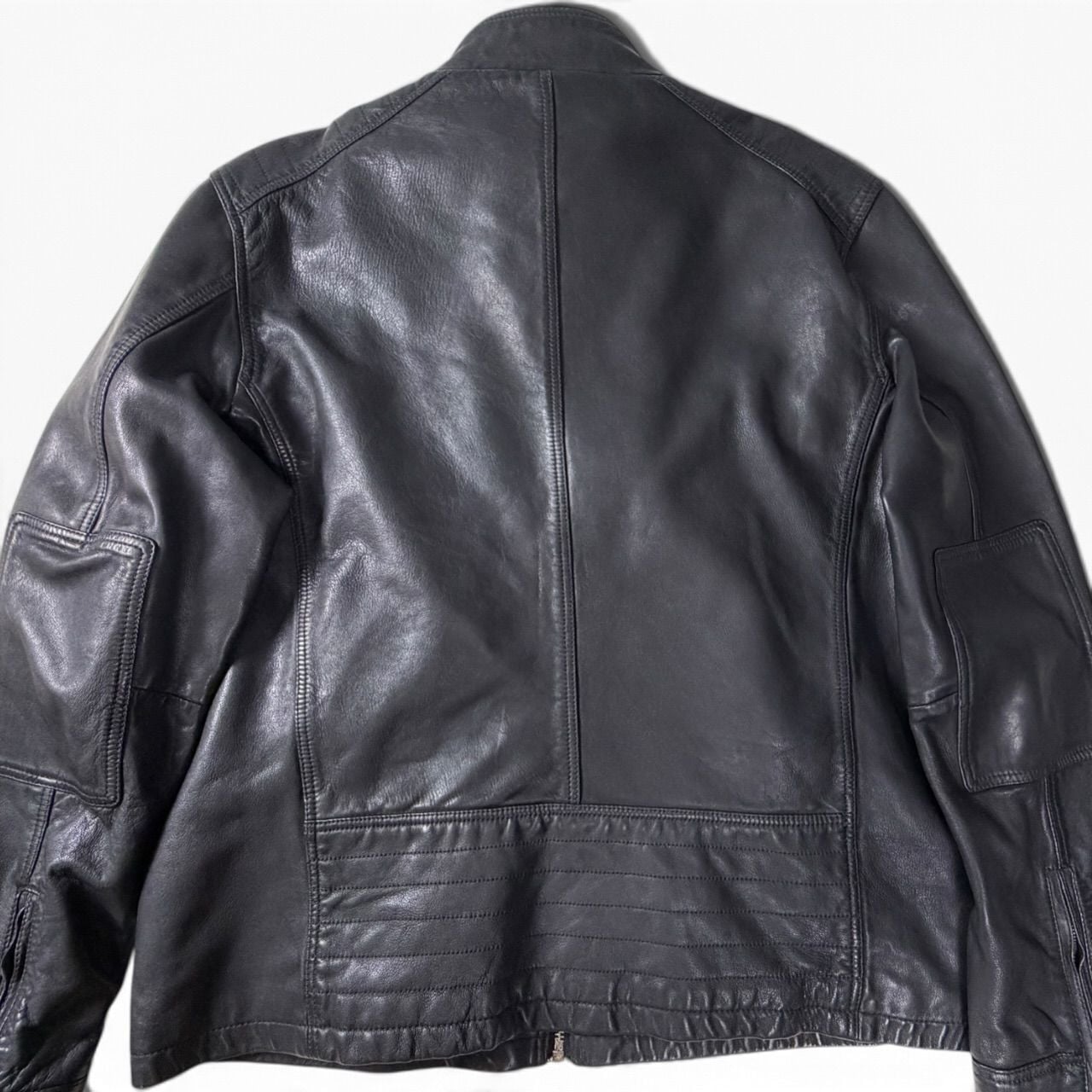 Wilsons Vintage USA Genuine Leather Cafe Racer Jacket Men’s XL Black 3