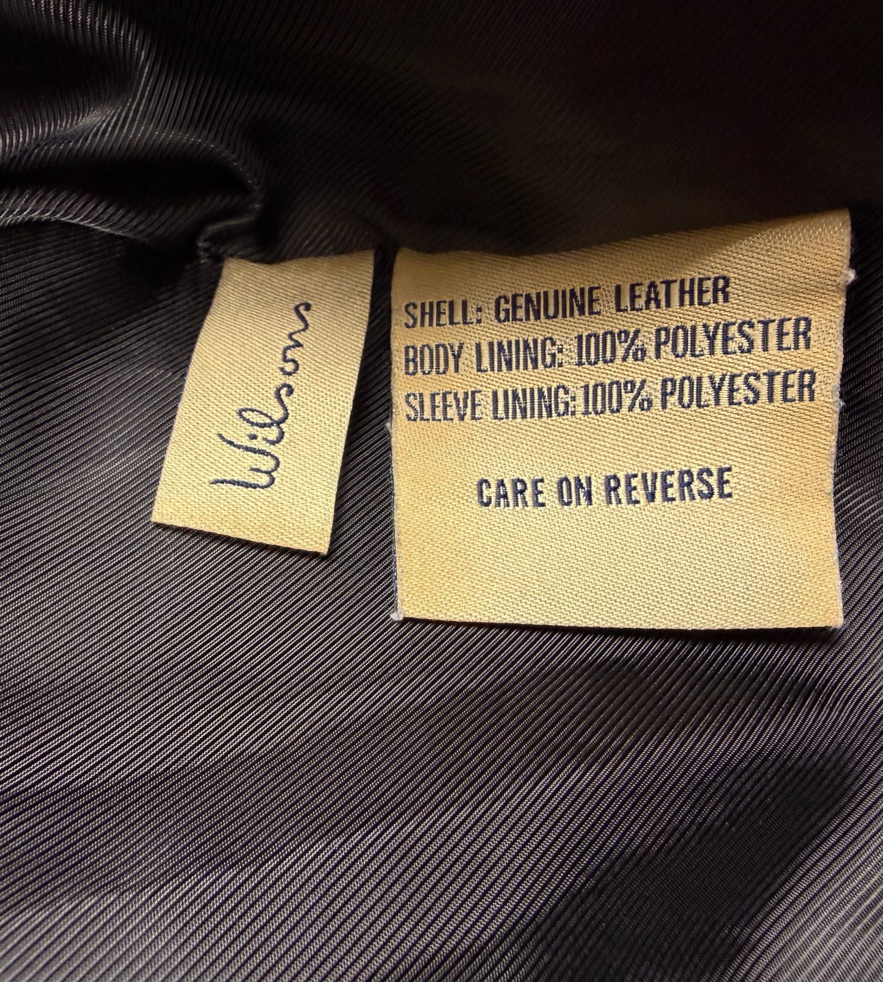 Wilsons Vintage USA Genuine Leather Cafe Racer Jacket Men’s XL Black 5