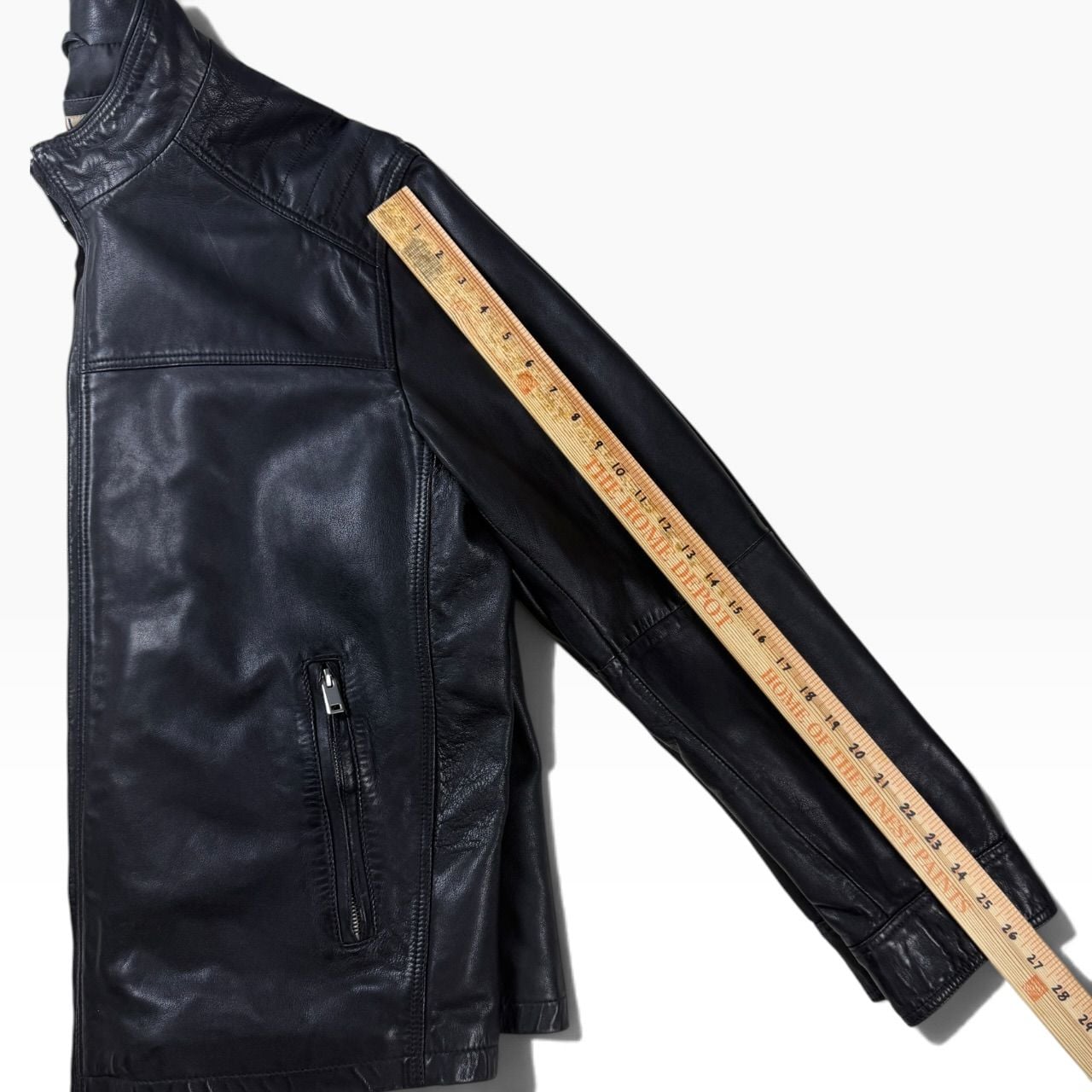 Wilsons Vintage USA Genuine Leather Cafe Racer Jacket Men’s XL Black 8