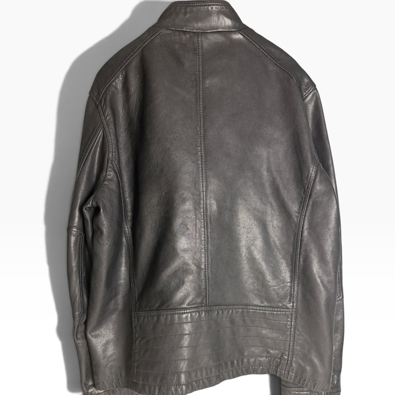 Wilsons Vintage USA Genuine Leather Cafe Racer Jacket Men’s XL Black 11