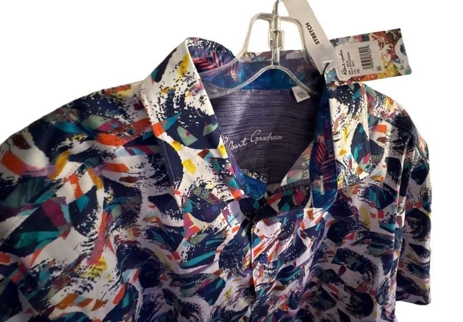 Robert Graham Walsh Shirt 1XL Multi Abstract Print NWT $200+ 2