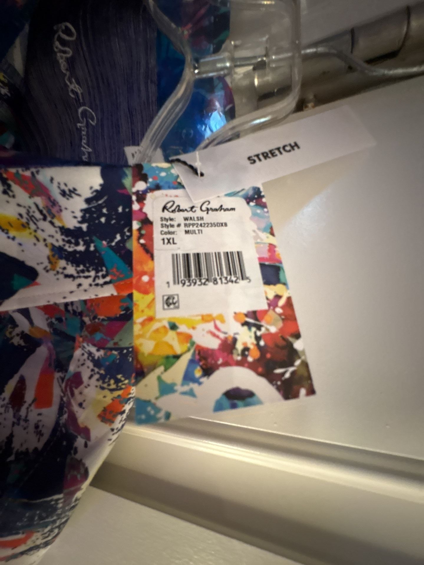 Robert Graham Walsh Shirt 1XL Multi Abstract Print NWT $200+ 4