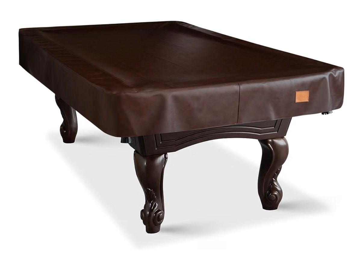 BEARCOVER Leatherette Billiard Pool Table Cover Size 7FT Chestnut Brown 1